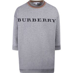 Burberry Logo Sweatshirt Dress in Grey